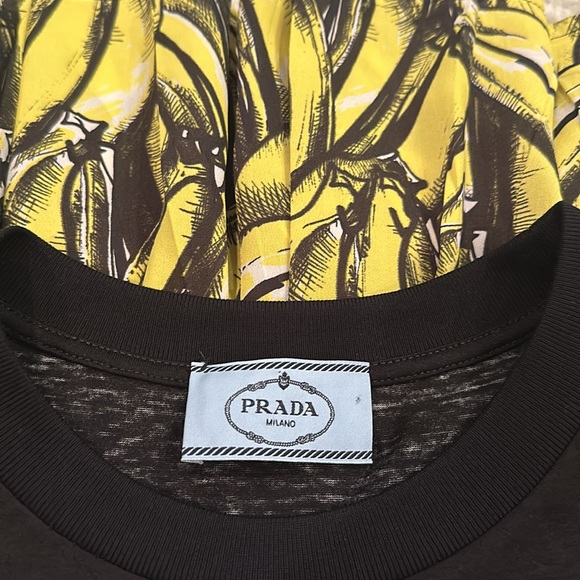 Like new Prada Banana Print Cotton T-Shirt Dress - Picture 3 of 4